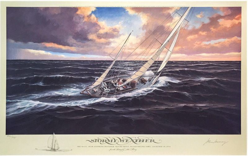 Dramatické ztvárnění plavby Stormy Weather od Johna Mercaye